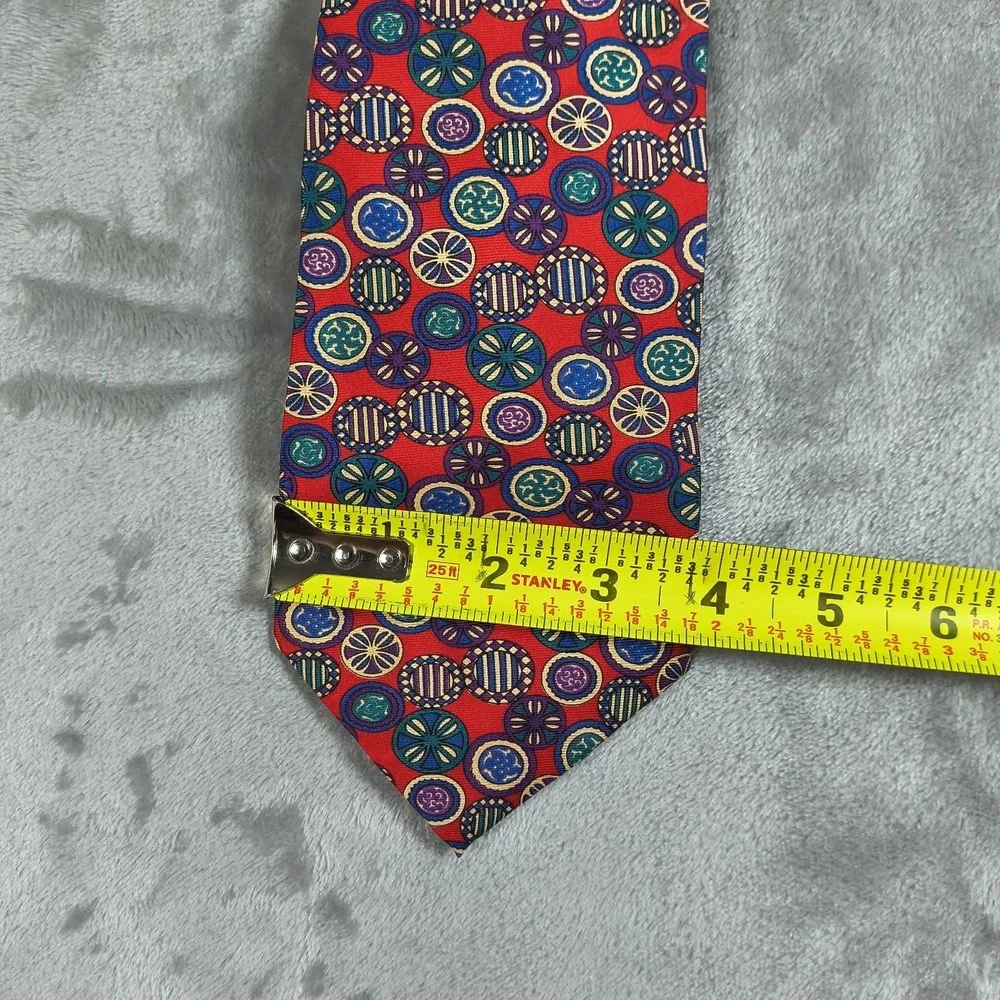 Vintage Christian Dior Monsieur‎ Tie Mens 56.5x3.75 Geometric Abstract Colorful